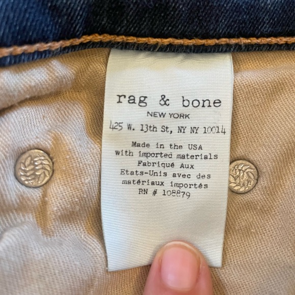 Rag and Bone Stiletto Boot Cut Dark Wash Jeans, Women’s Size 31 - Picture 6 of 9